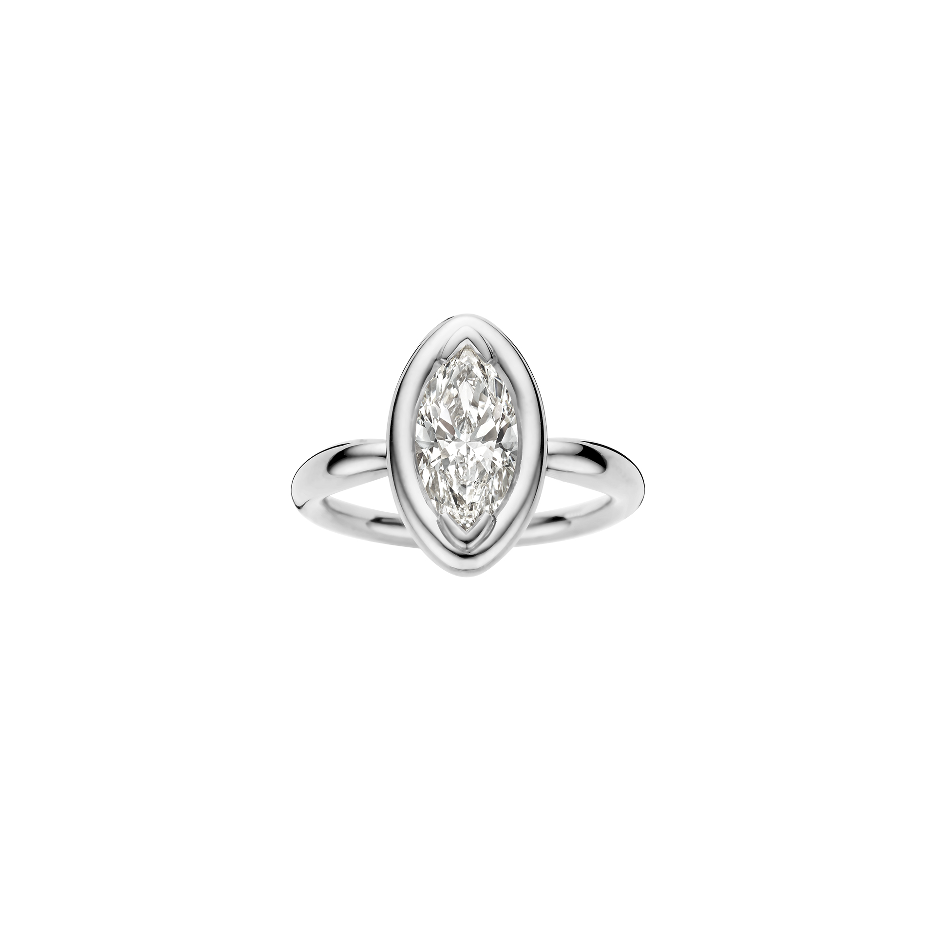 Alma Engagement ring packshot - platinum