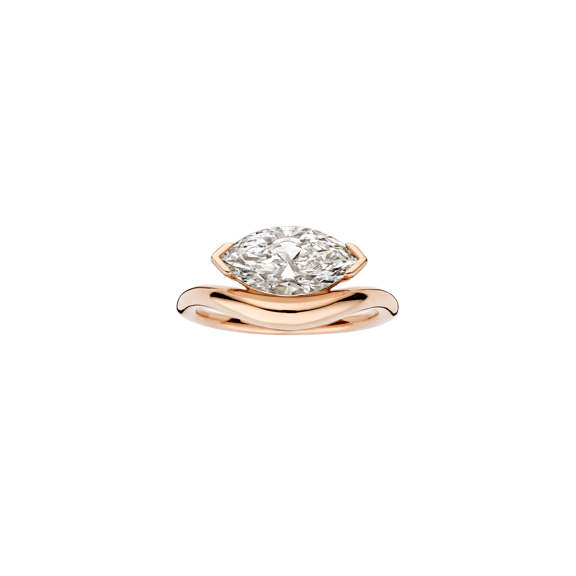 Andrea marquise engagement ring packshot - rose gold