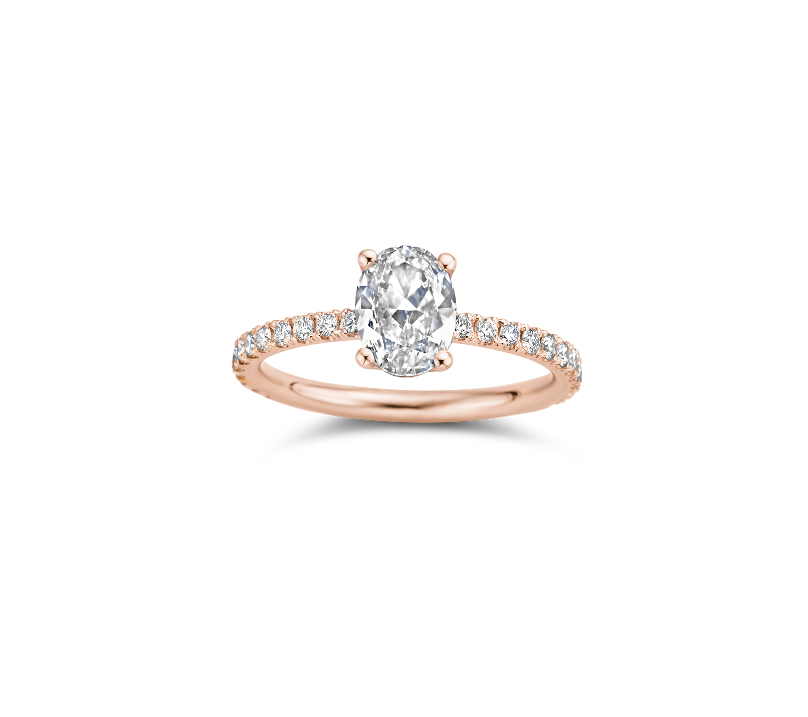 Maya Engagement ring packshot - rose gold 