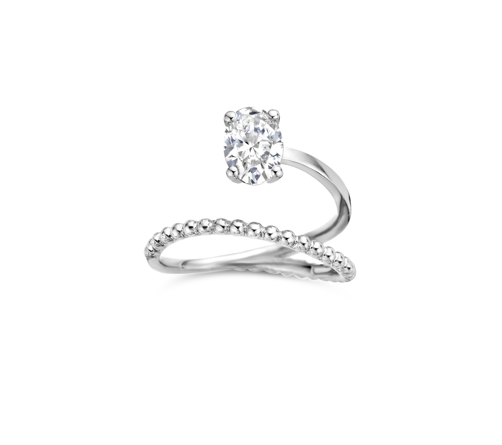 Bille engagement ring packshot - white gold