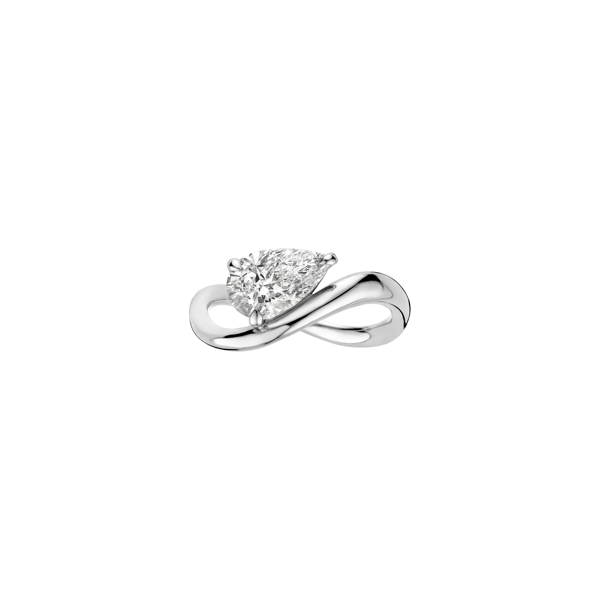 Jackie Thin Engagement ring packshot - white gold 
