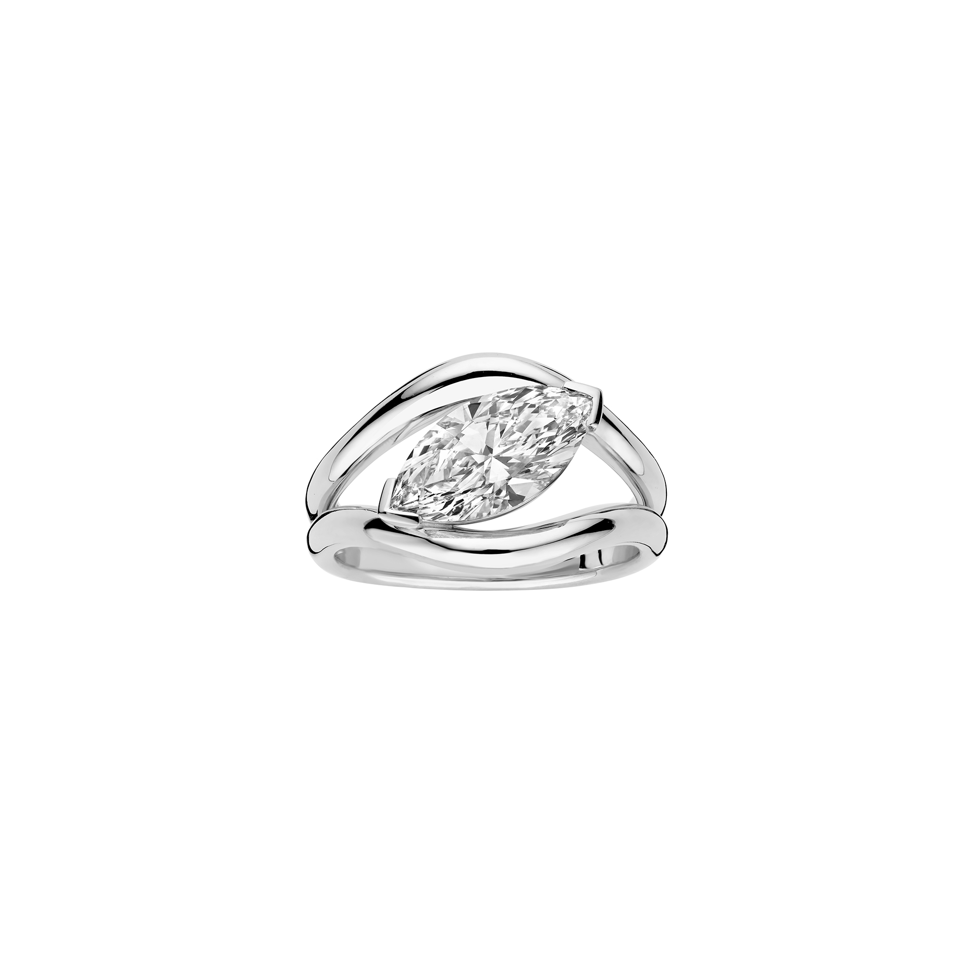 Amelia Engagement ring packshot - platinum