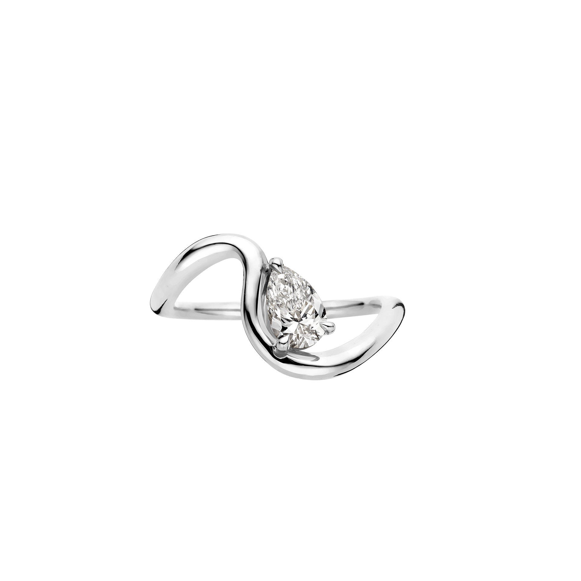 Kayla Engagement ring packshot - platinum
