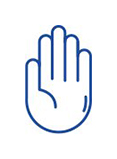 Icono mano indicando parar