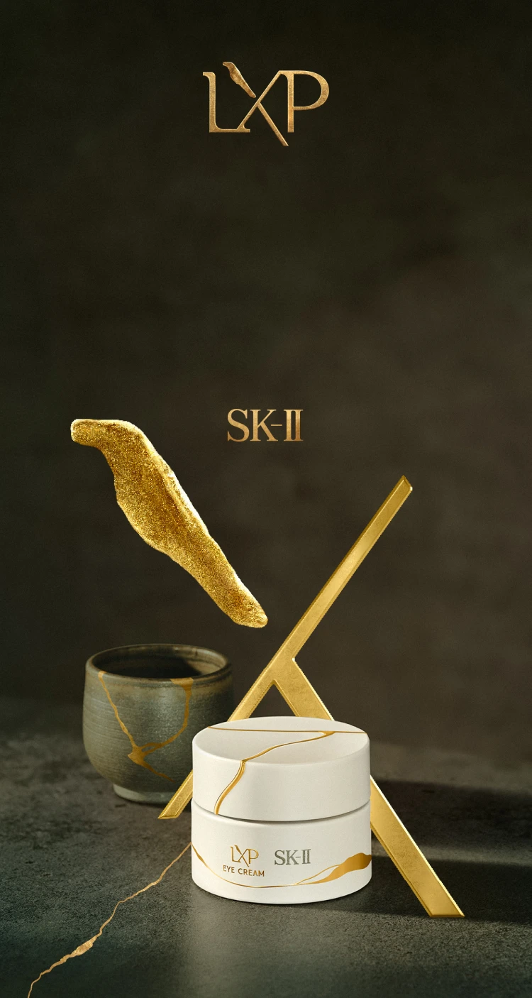 SK-II LXP凝時金緻眼霜，8倍PITERA™，質地柔奢細膩，保濕提拉眼霜質地，有效眼周緊緻，淡化細紋