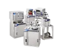 A display of lab equipment.