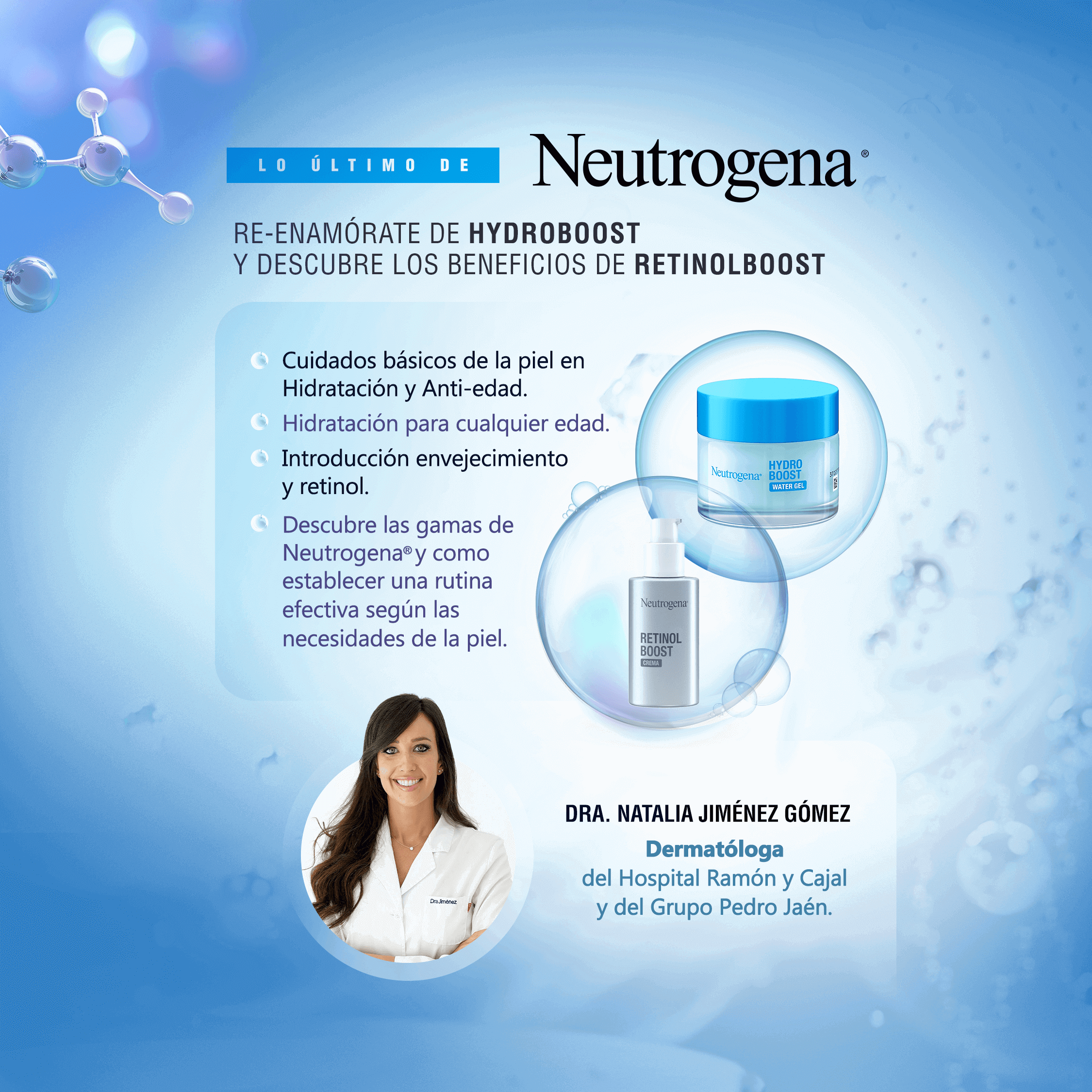  Re-enamórate de HydroBoost y descubre los beneficios de RetinolBoost.