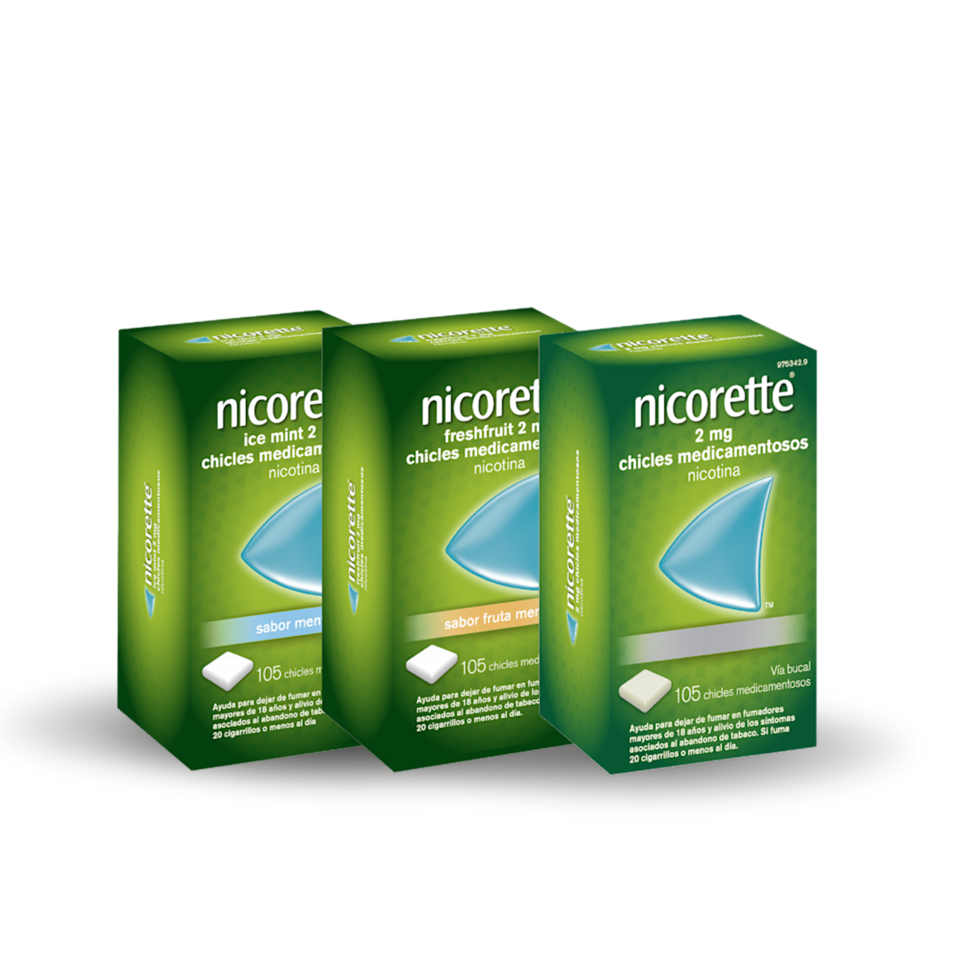 Chicles medicamentosos de nicotina Nicorette®