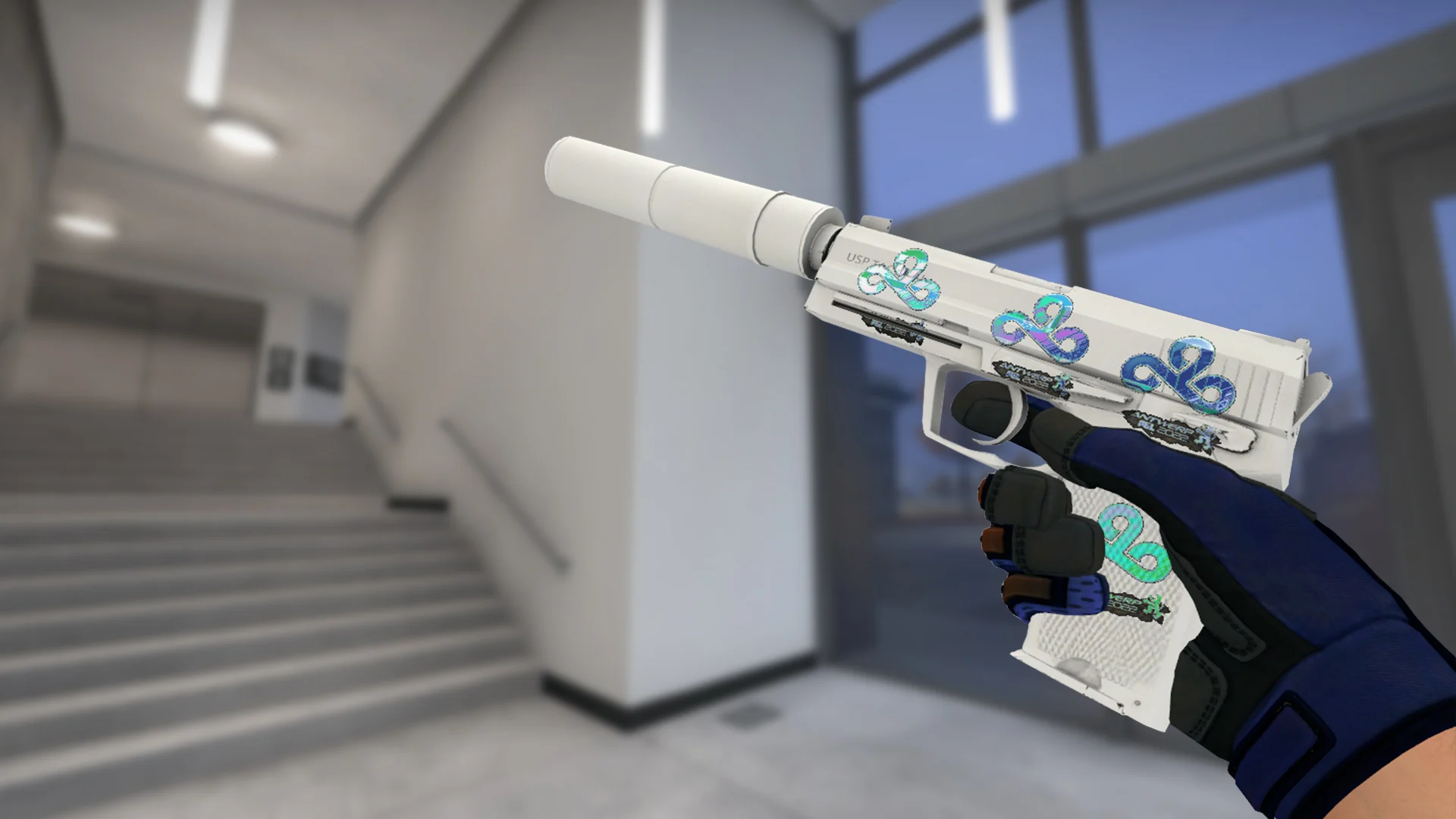 USP Whiteout + 4x Cloud9 (Holo) | Antwerp 2022 Aufkleber