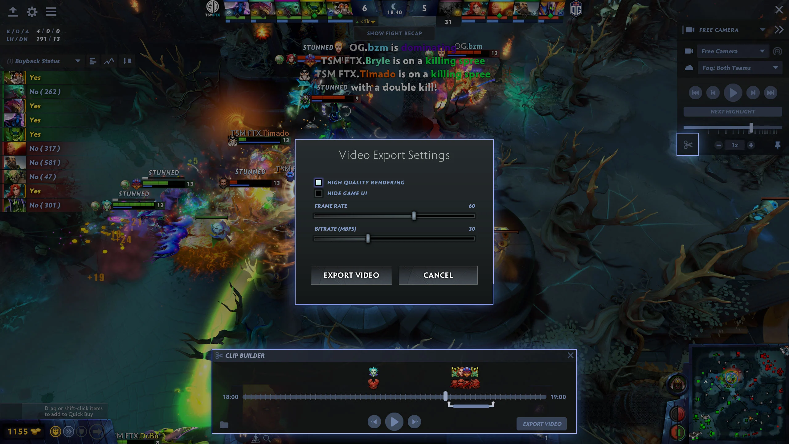 Video Export Settings (Image Source: Valve)