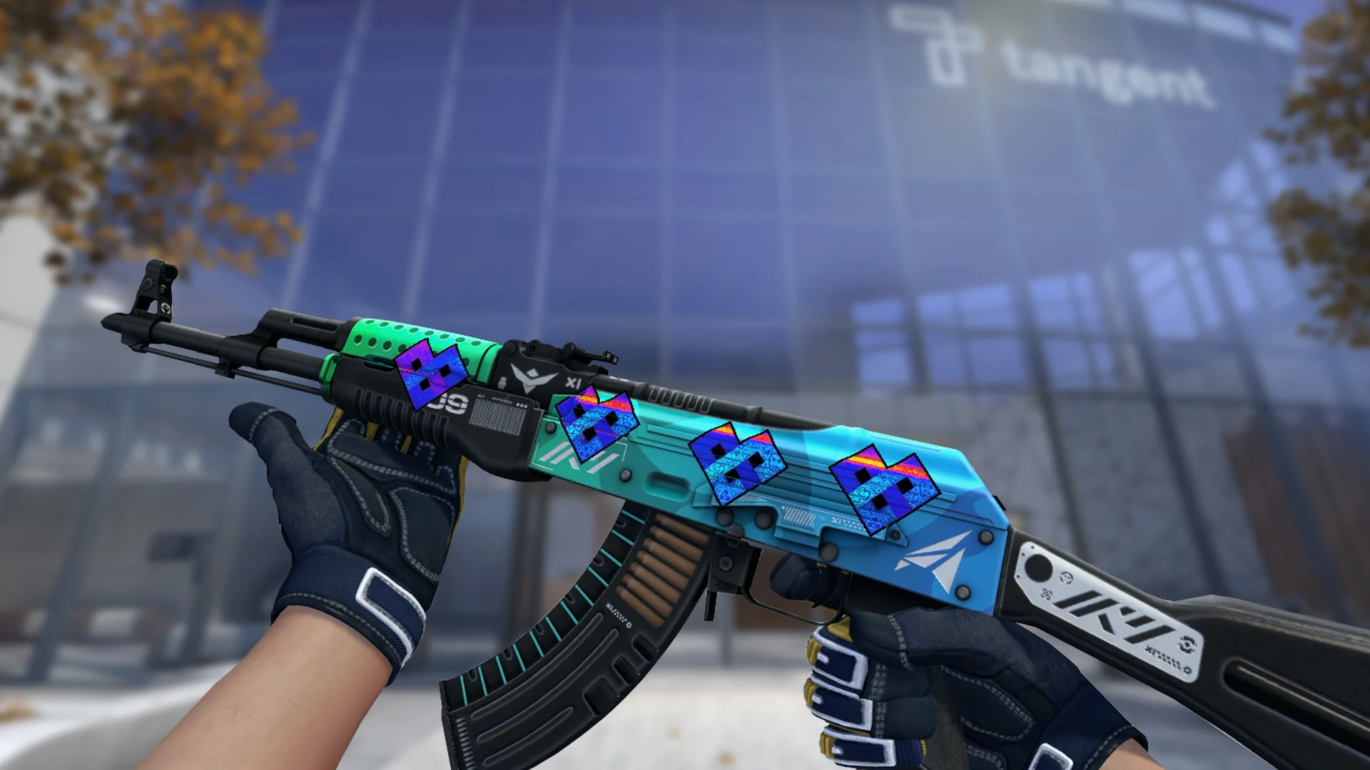 AK Ice Coaled + 4x Leaving the Station (Holo) stickers