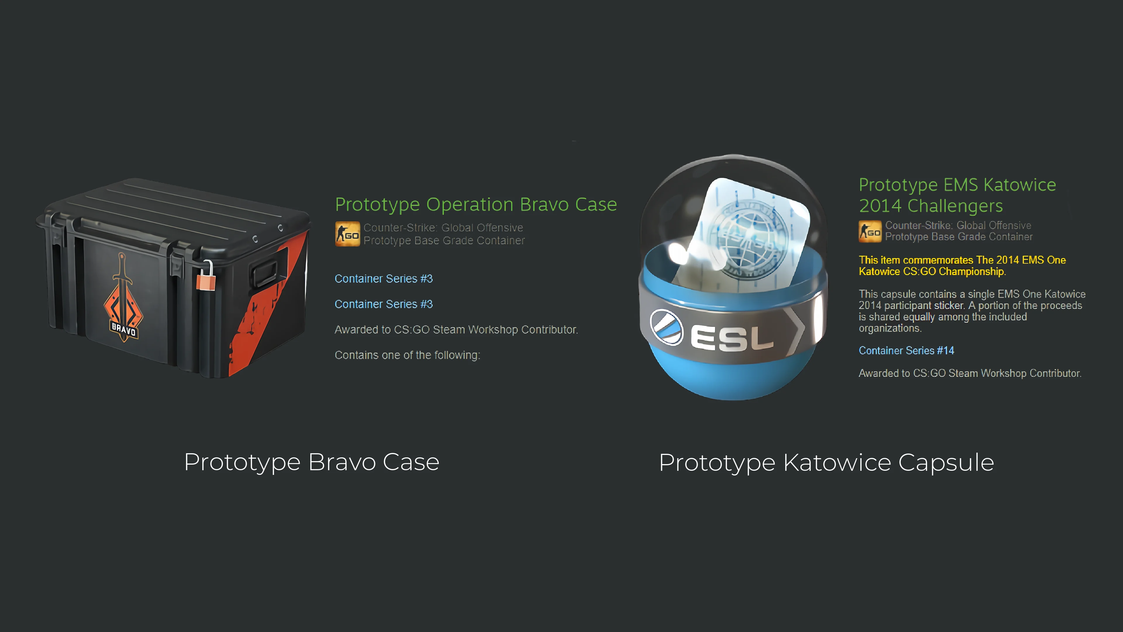 Prototype Bravo Case and Prototype Katowice 2014 Capsule