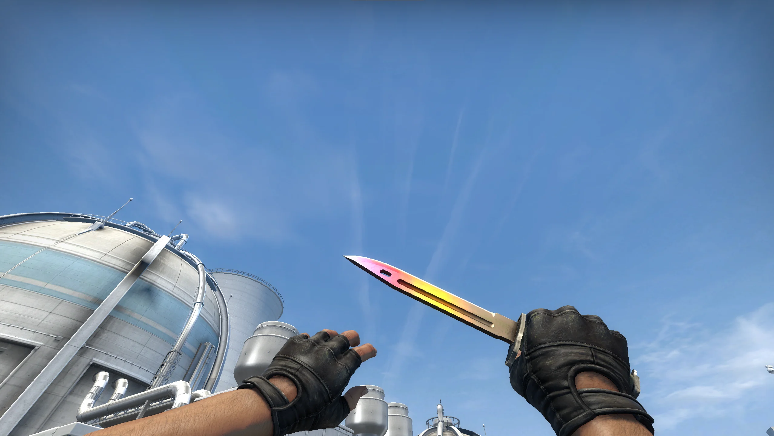 Bayonet Fade, pattern index 412 (80% Farbverlauf, niedrigst möglicher Farbverlauf)