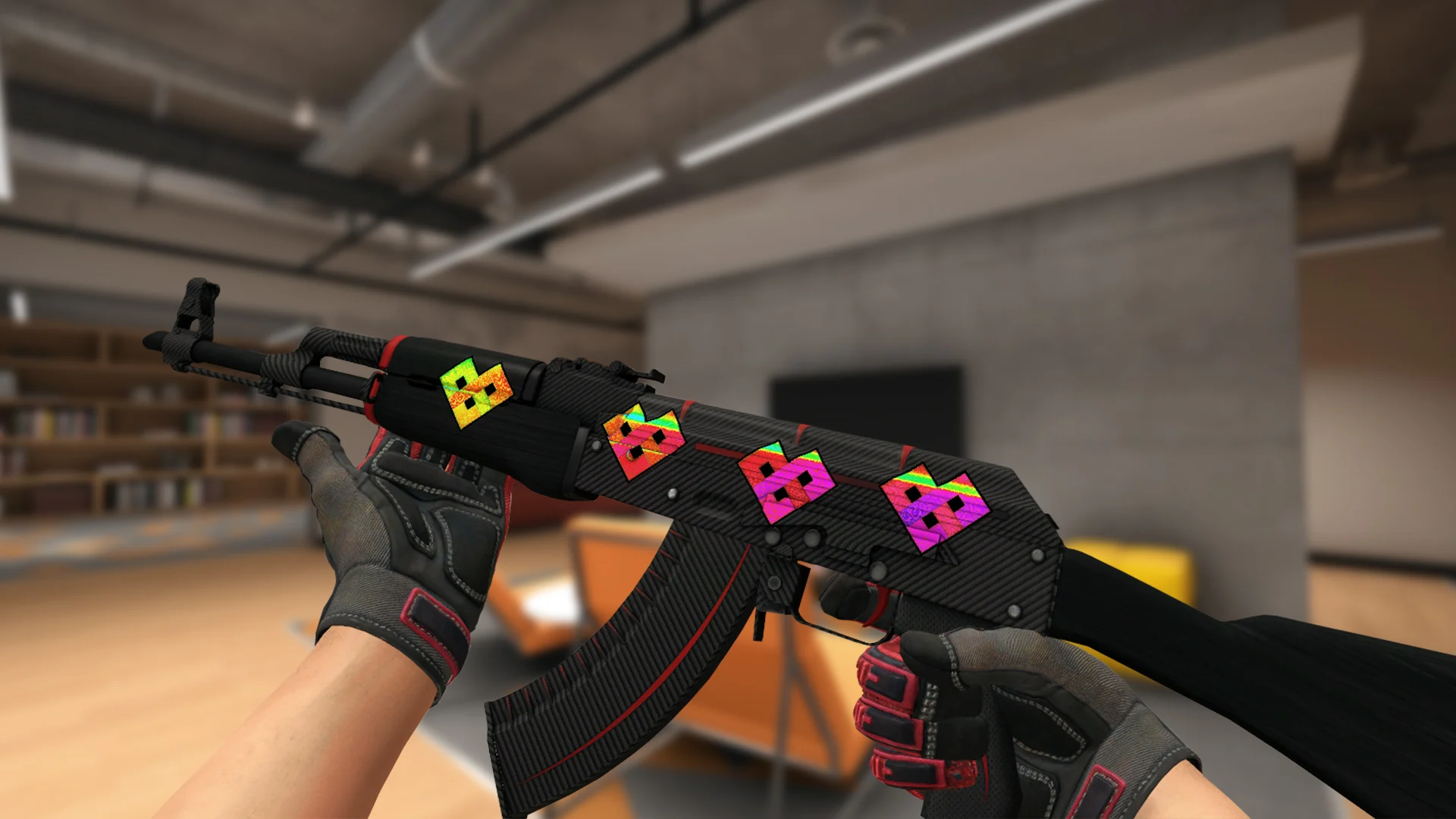 AK Redline + 4x Leaving the Station (Holo) stickers