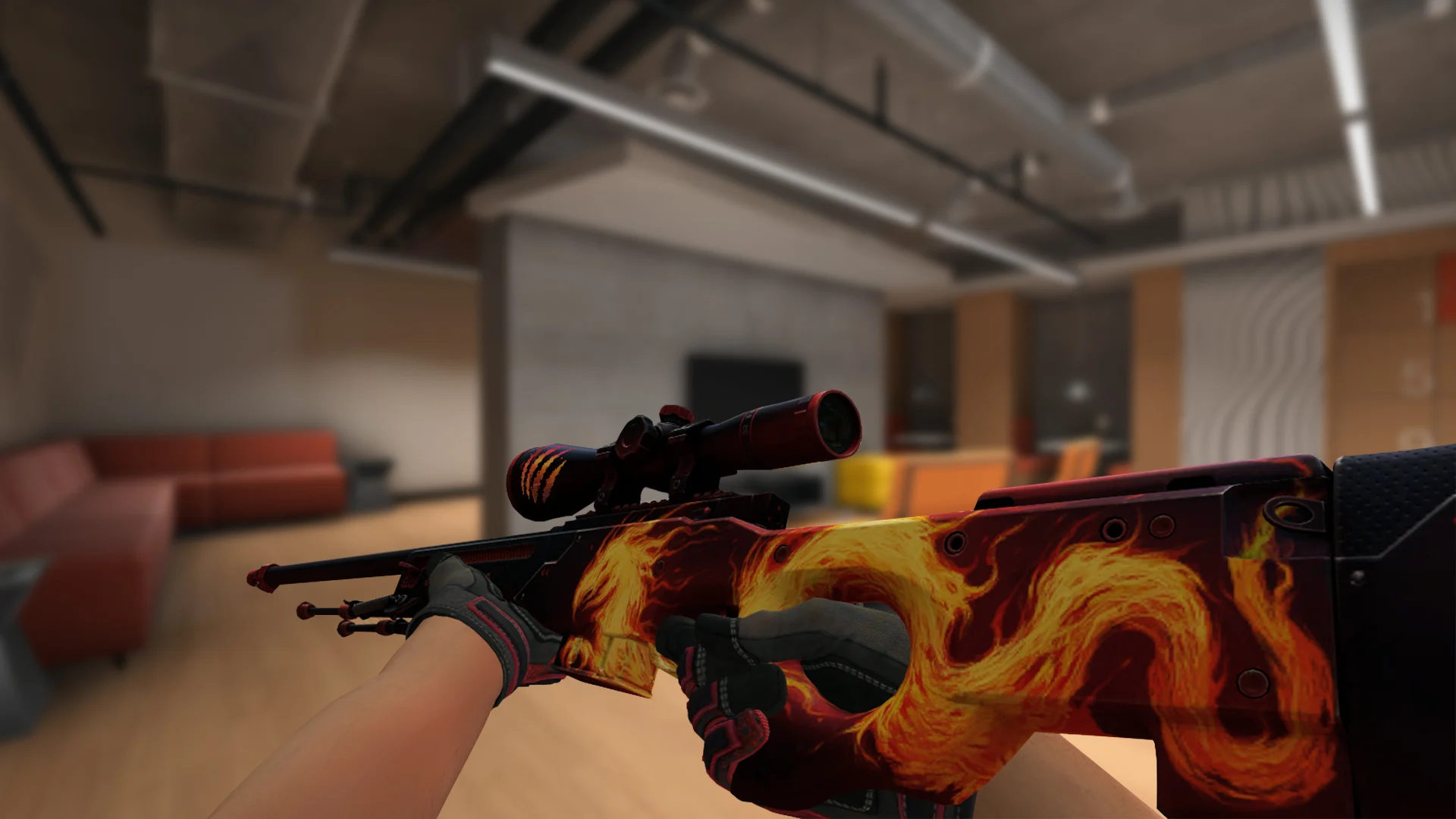 AWP Wildfire + 1x Battle Scarred (Holo) sticker on the scope