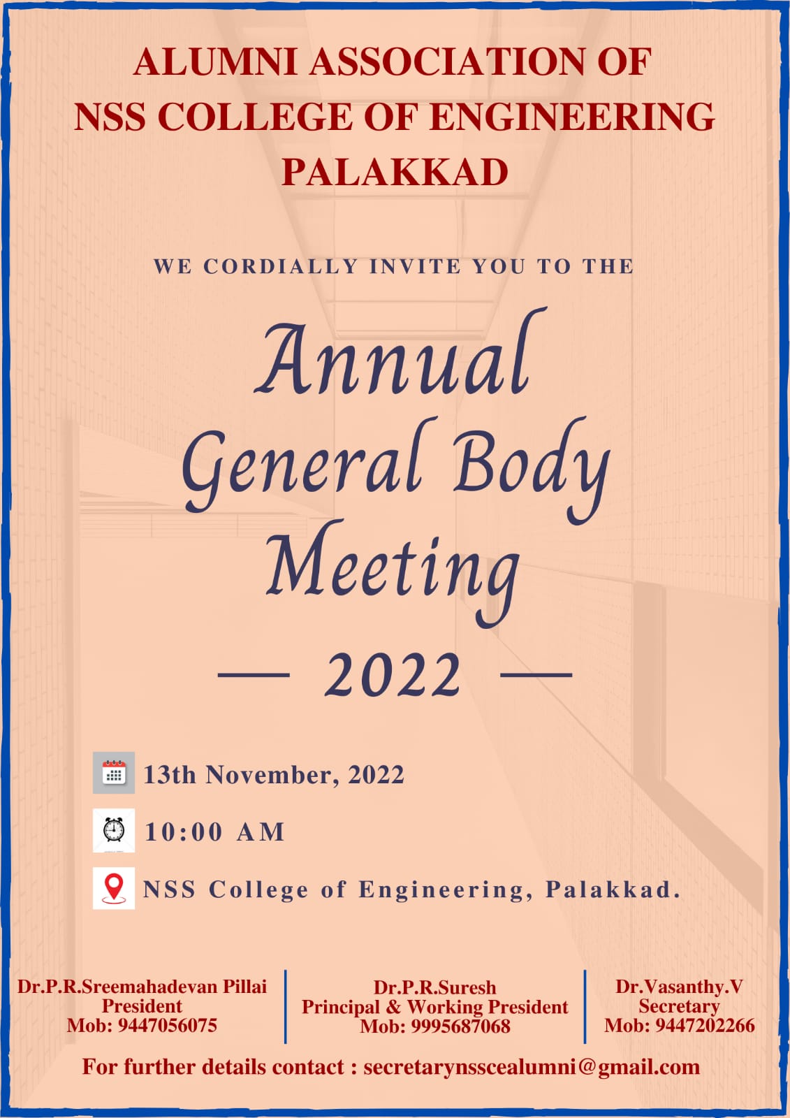 Annual General Body Meeting 2022 - 13th Nov 10:00AM