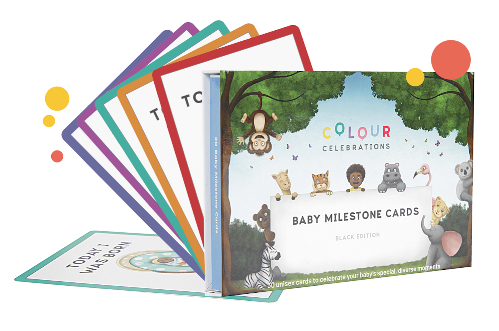 baby of colour milestone cards