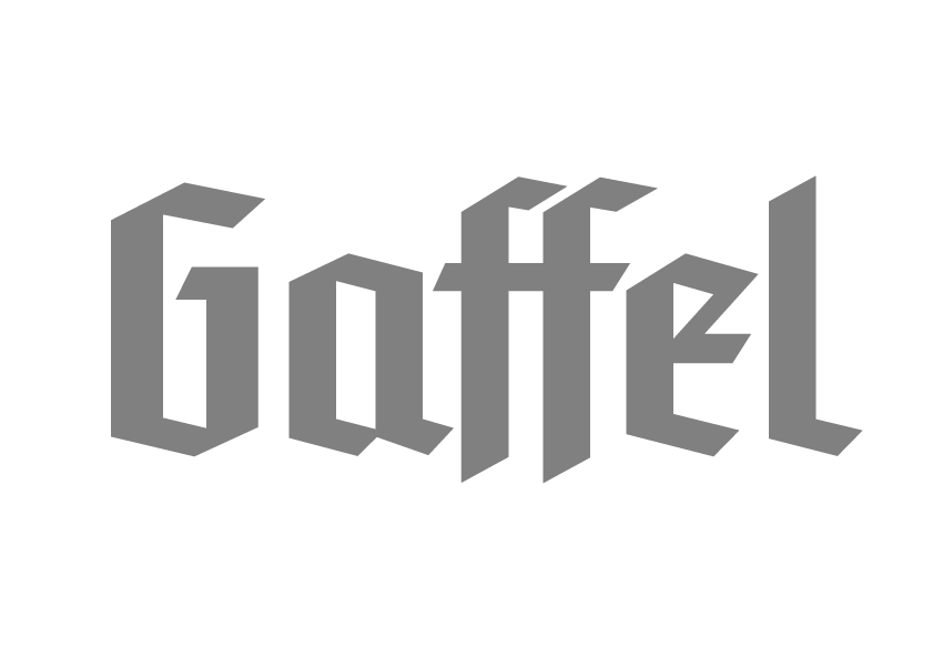 Gaffel farbig/grau
