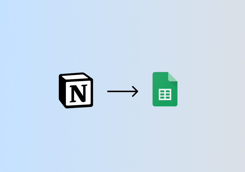 Export Notion to Google Sheets