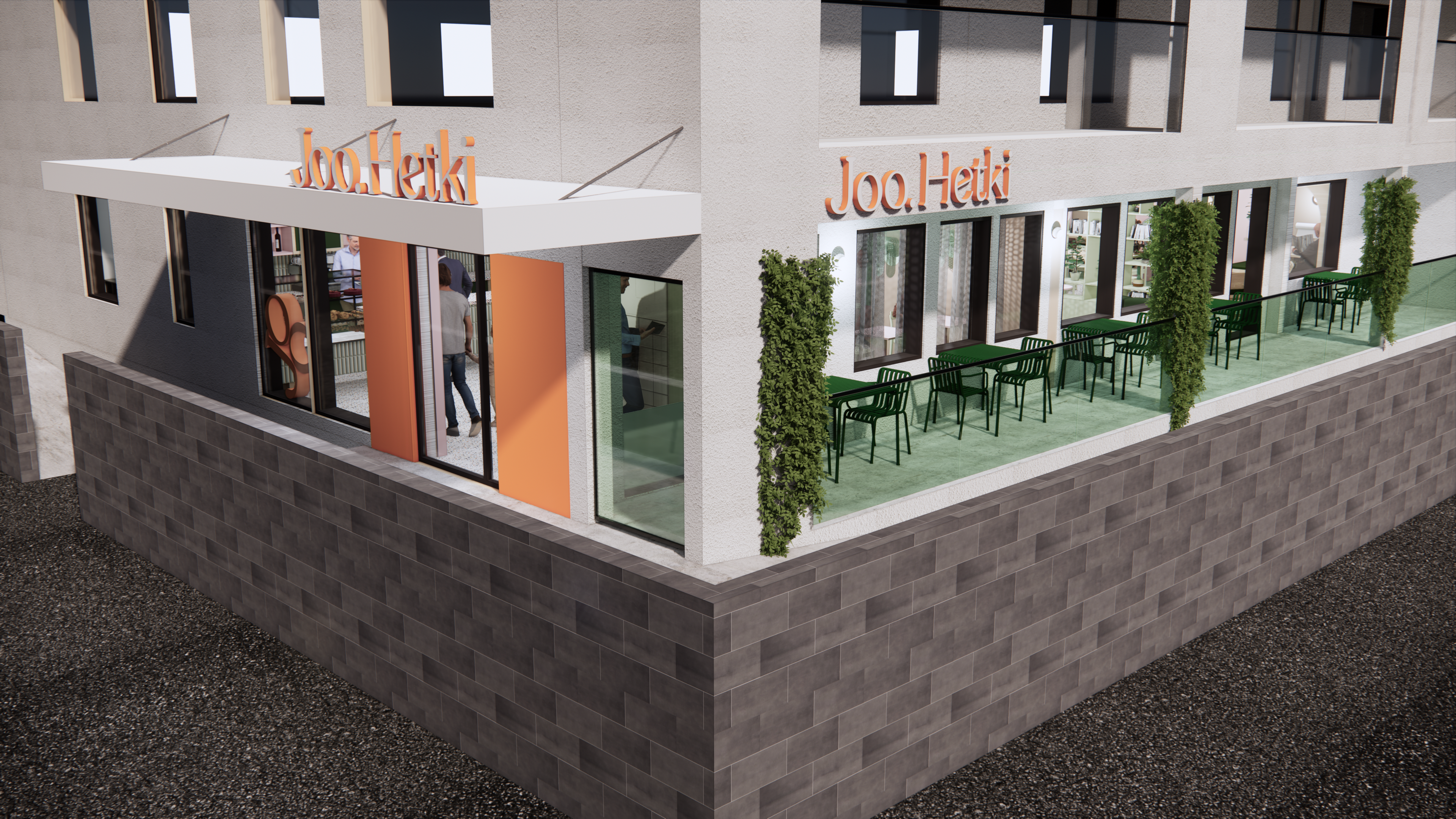 Facade of the Joo Hetki cafe in Oulu