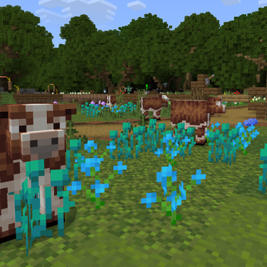 In game still of Minecraft education conservation quest at Windsor great park