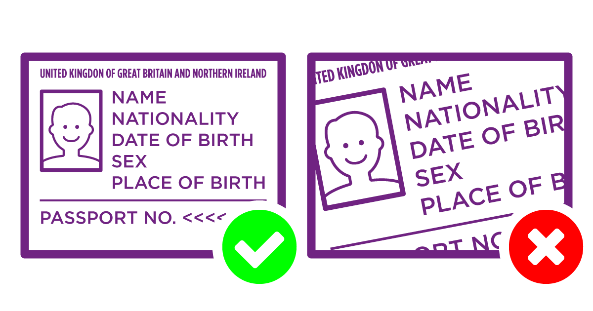 Good and bad examples of how to provide proof of date of birth 2