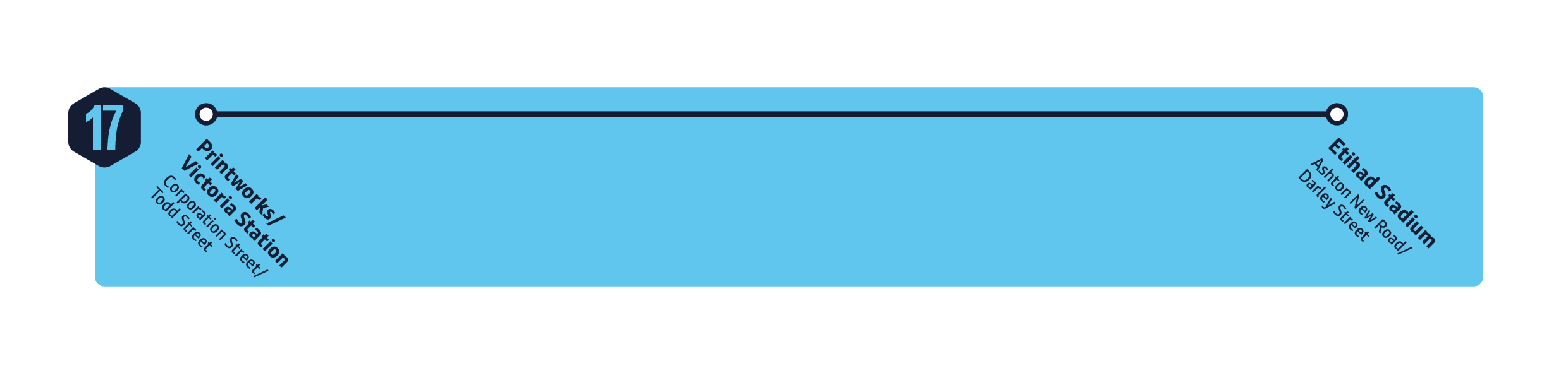 Inbound MCFC Shuttle Bus 17 diagram Aug 2025
