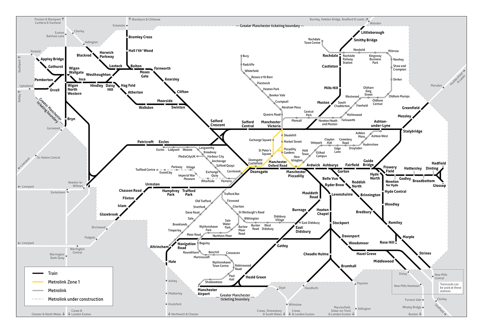 greater manchester concessionary travel map