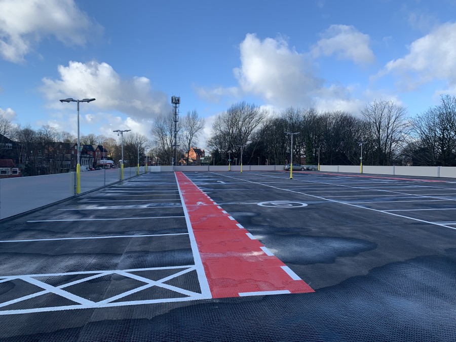 Top carpark of Whitefield park and ride