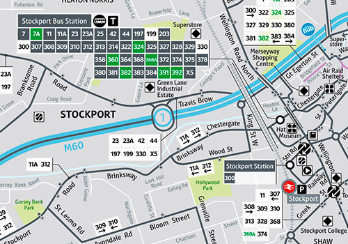 Bus 374 Route Map Public Transport Network Maps In Greater Manchester | Transport For Greater  Manchester