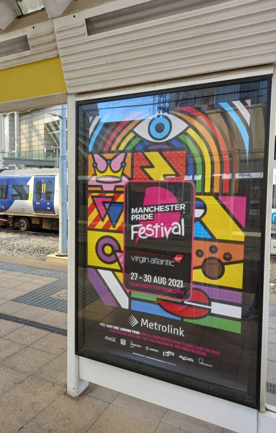 Pride Poster at tram stop