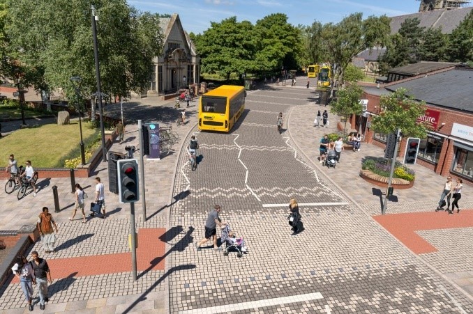 Mock up of Heywood town centre