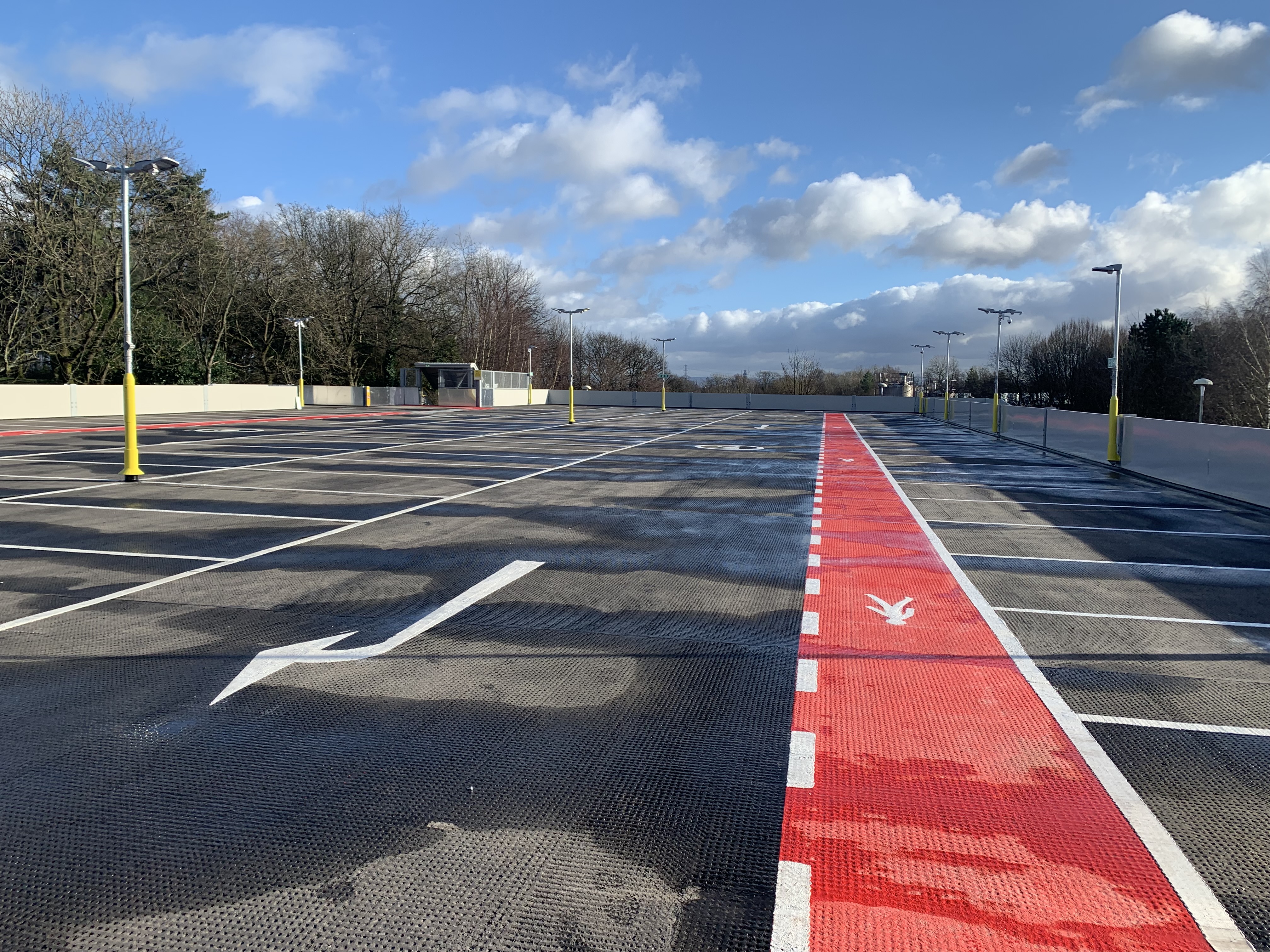 Top car park of Whitefield park and ride