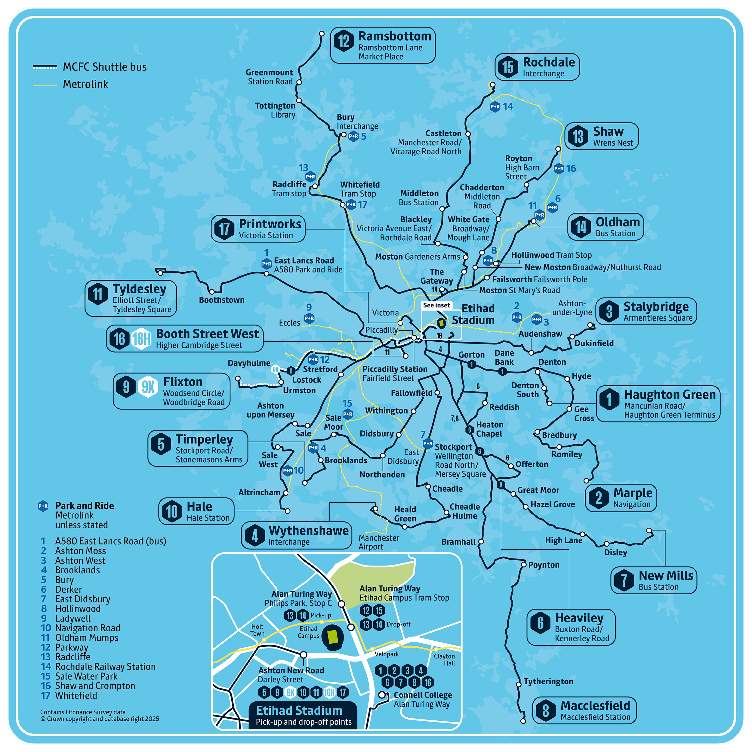 MCFC Shuttle Buses Map v8 square with Metrolink