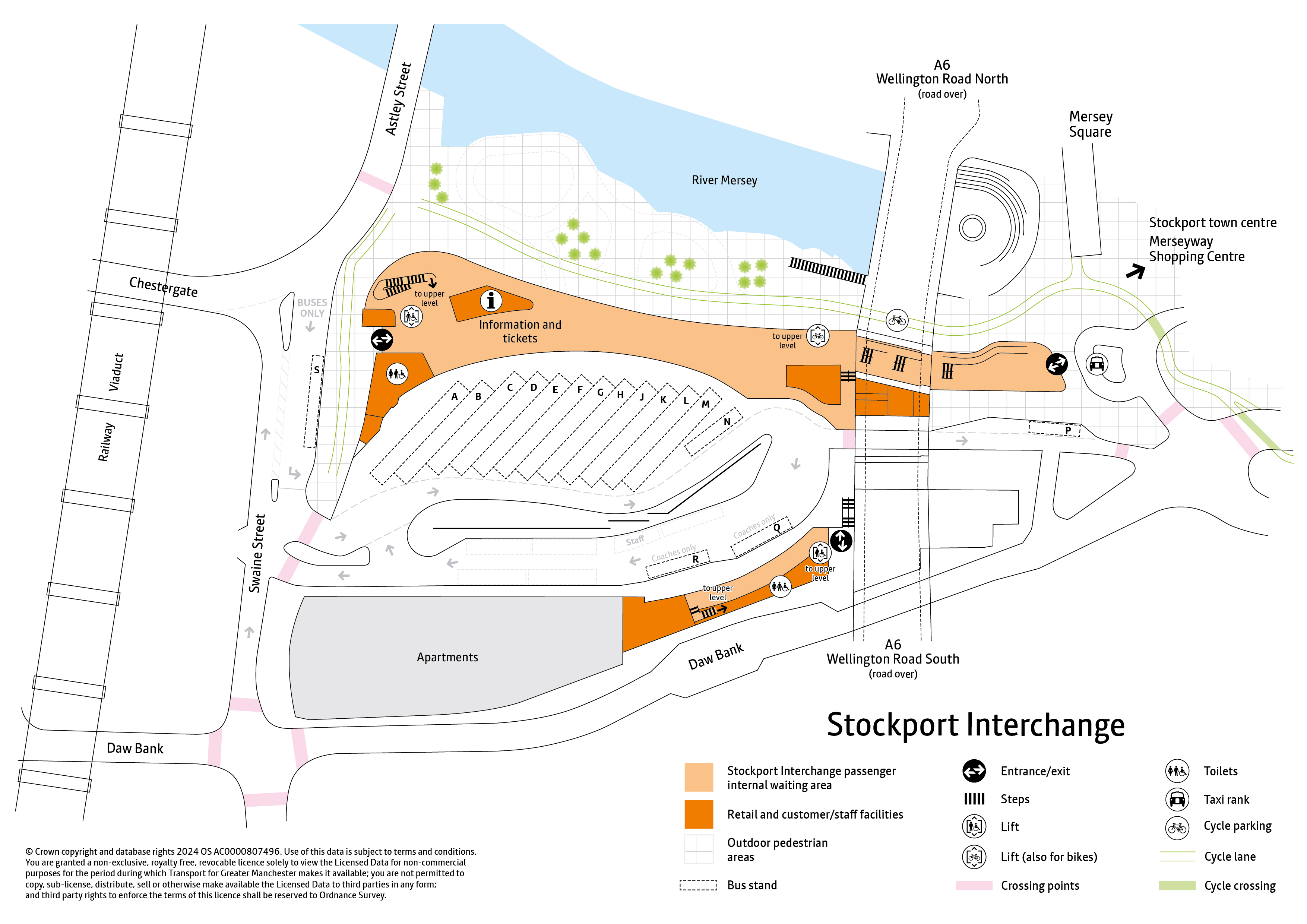 Map showing proposal for Stockport Interchange