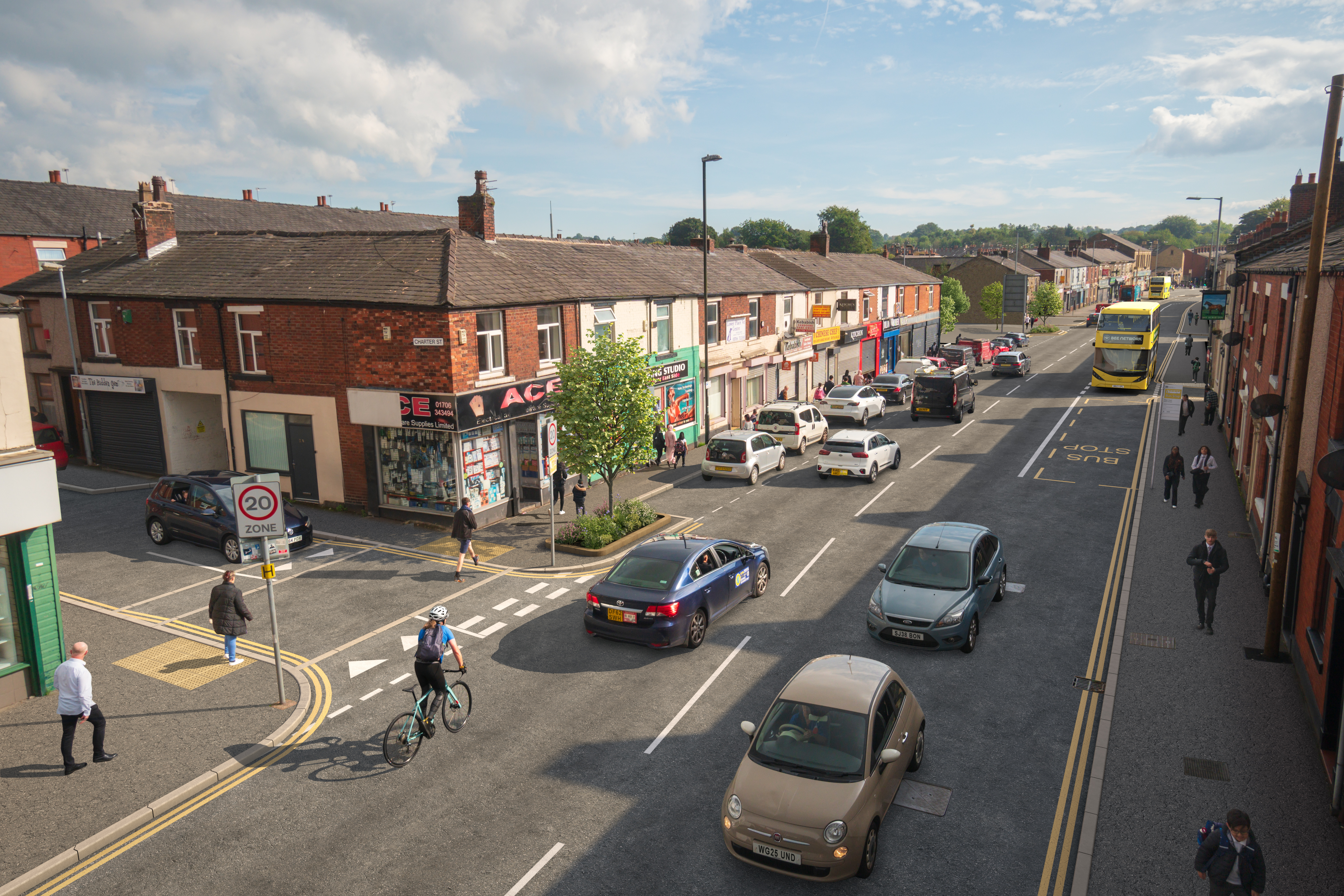  Oldham Rd/Charter St bus lane