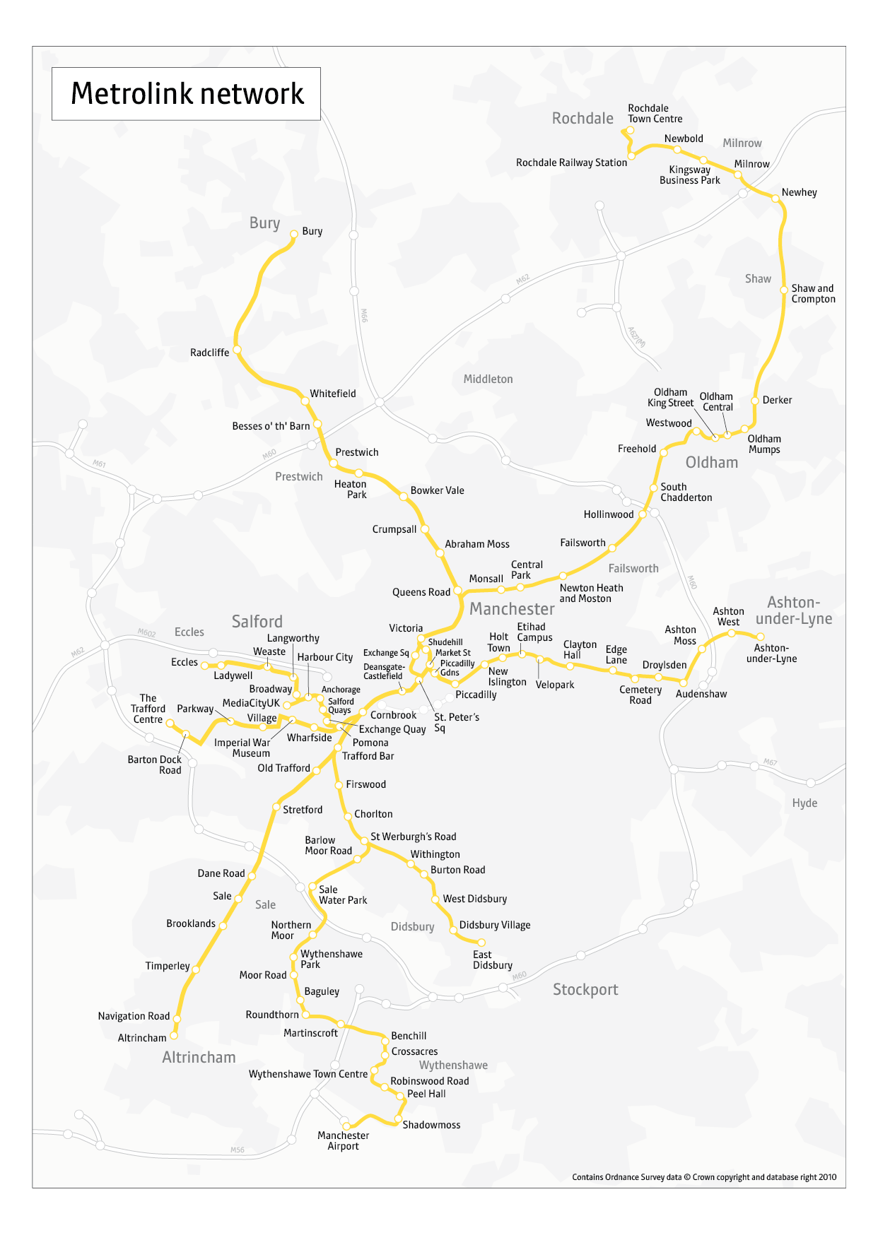 Metrolink Geographical Map | Bee Network | Powered by TfGM