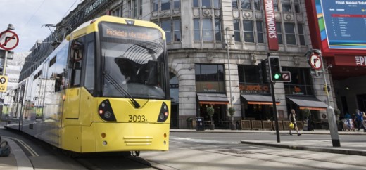 Image of a tram outside the Printworks