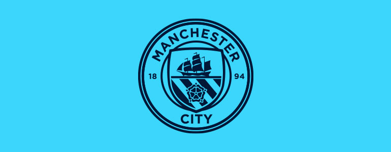 Header with manchester city logo