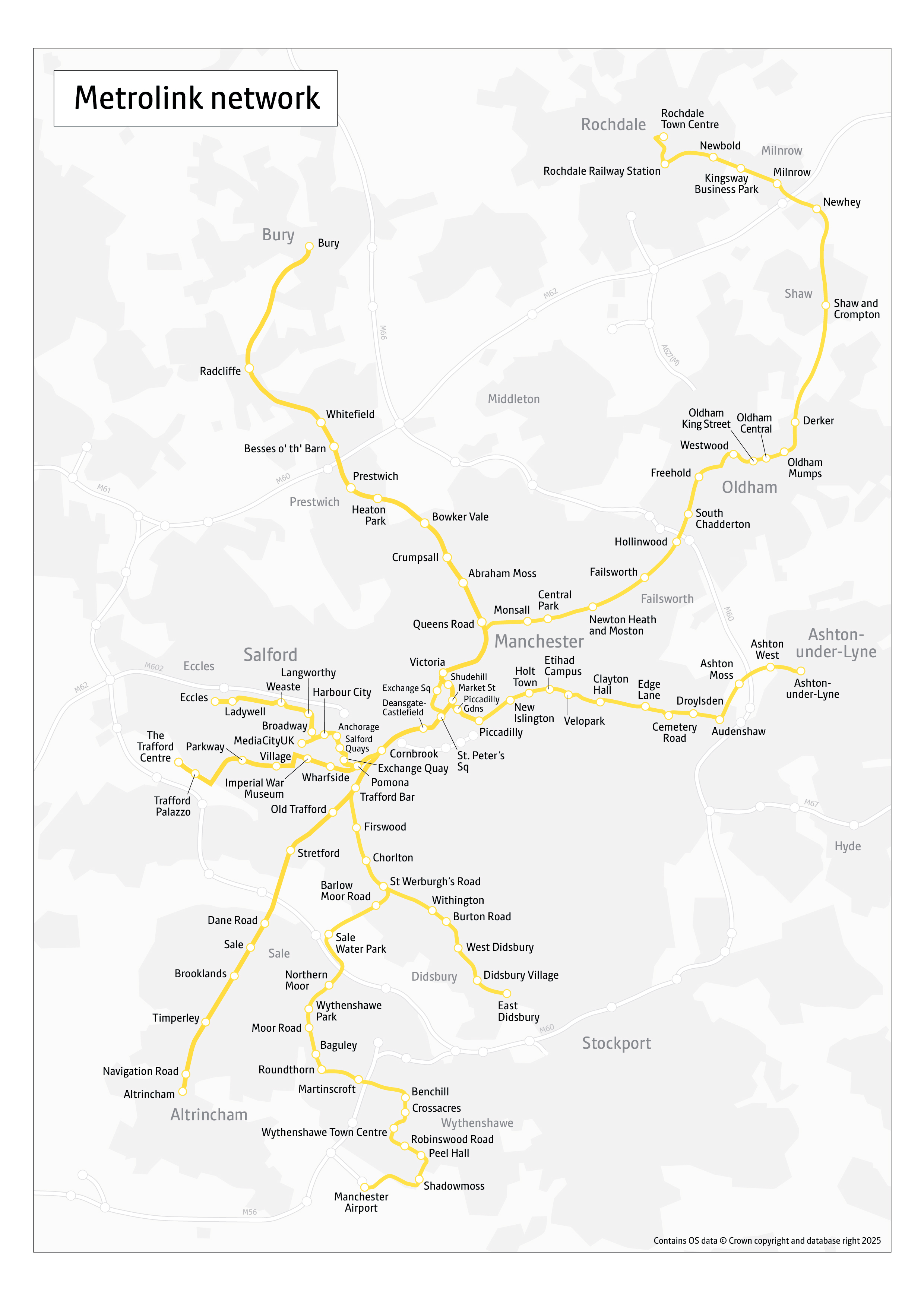 Metrolink geographical map