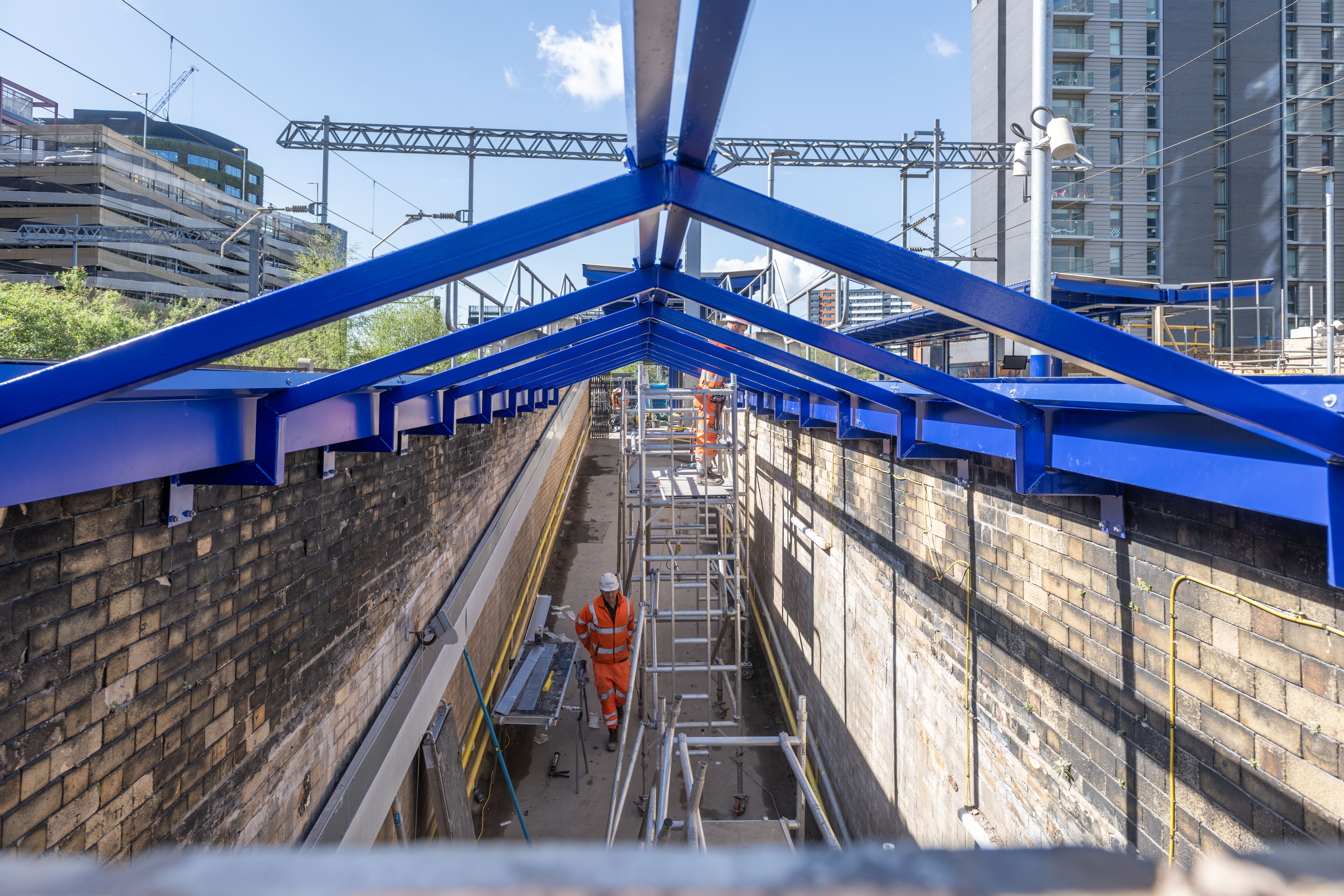 Image of work taking place at Salford Central