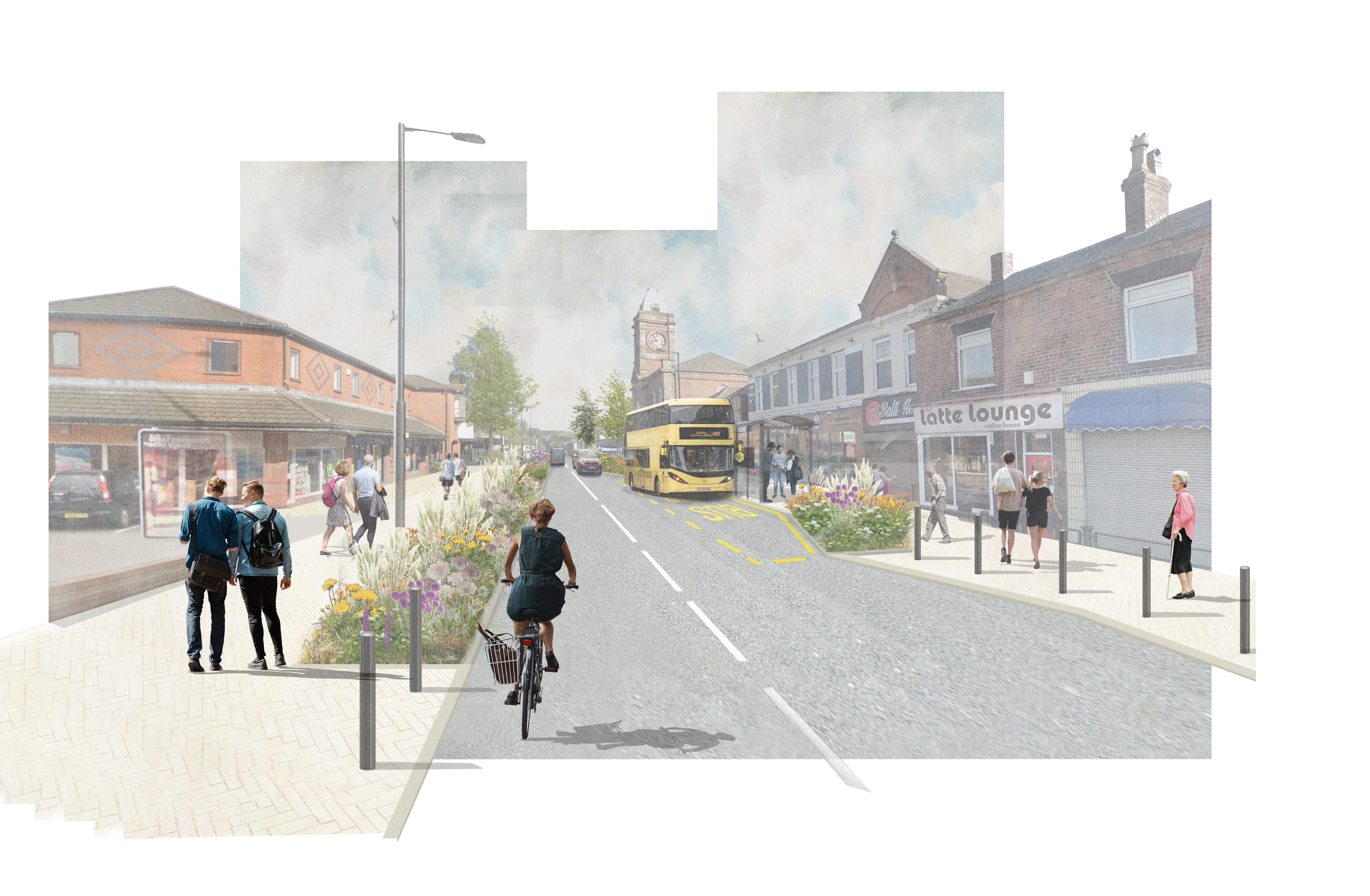 Concept visual  of bus layby in Royton