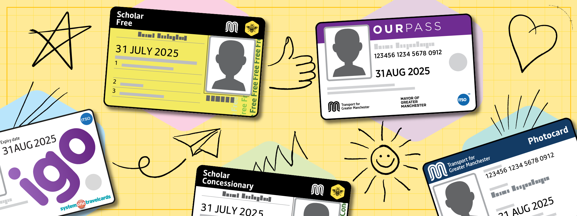 Different student passes that are available on the bee network