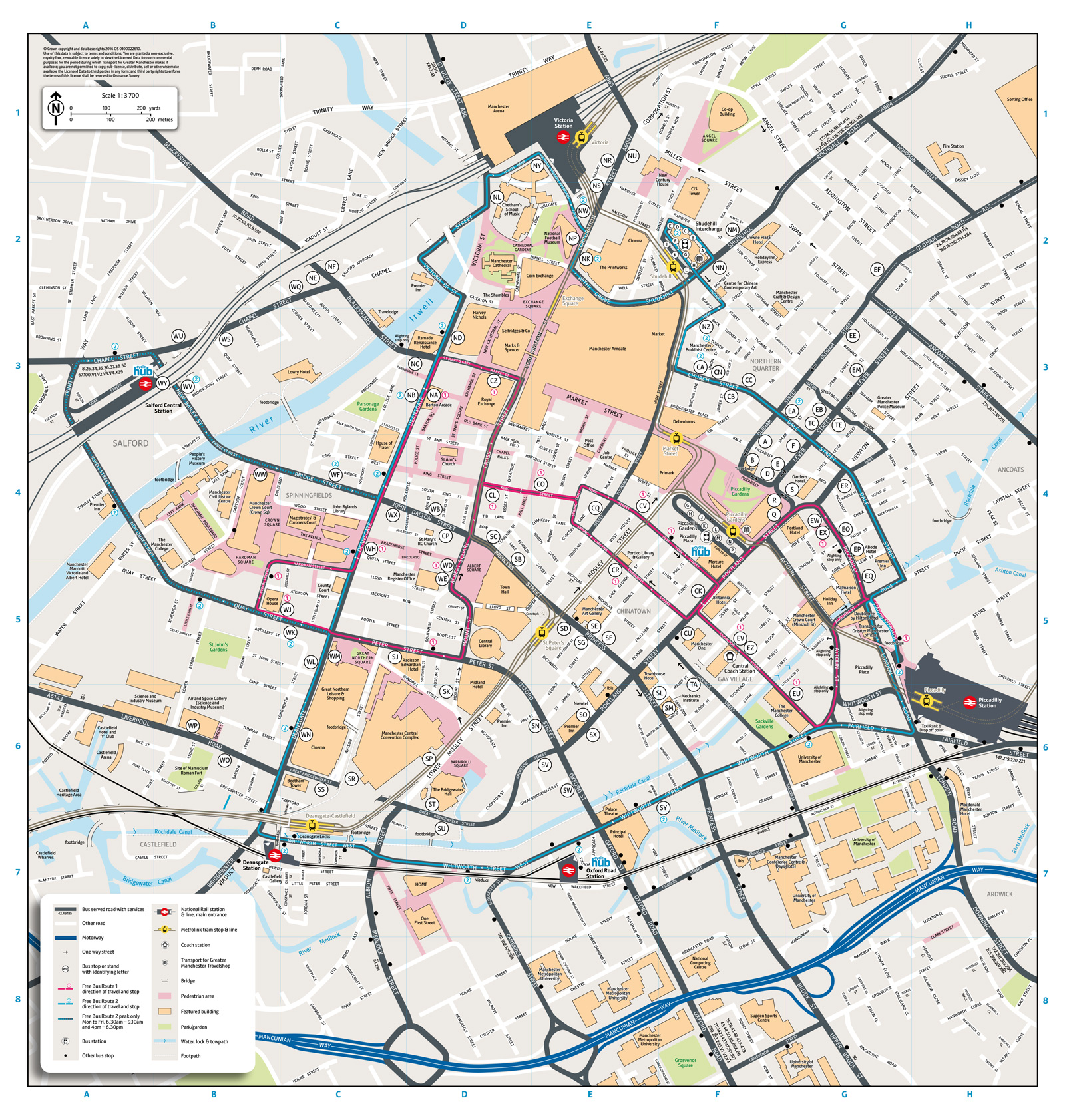 Manchester city centre map | Transport for Greater Manchester