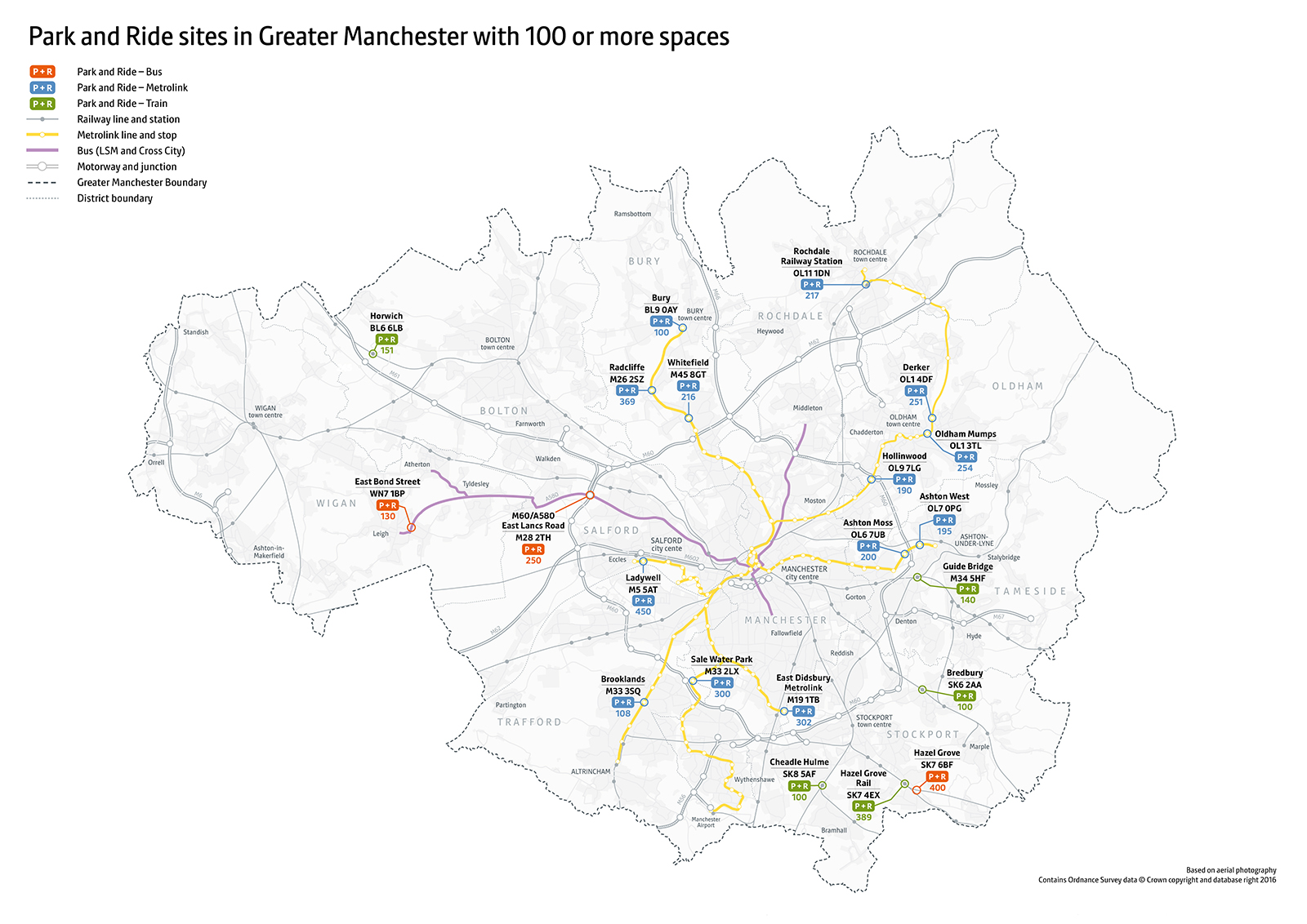 greater manchester concessionary travel map