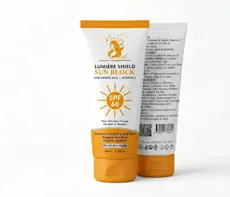 Madam Sahiba Lumière Shield Sun Block SPF 60 ☀️ - Hyaluronic Acid & Vitamin C for Radiant Skin | Sunscreen for All Skin Types