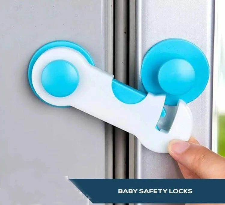 4Pcs Baby Safety Locks for Drawers Cabinets Fridge Doors & Furniture Childproof Toddler Security Locks