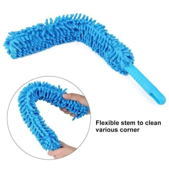 Microfiber Fan Cleaning Duster Flexible Long Rod Fan Mop Dusting Brush for Home Kitchen Car Ceiling & Office
