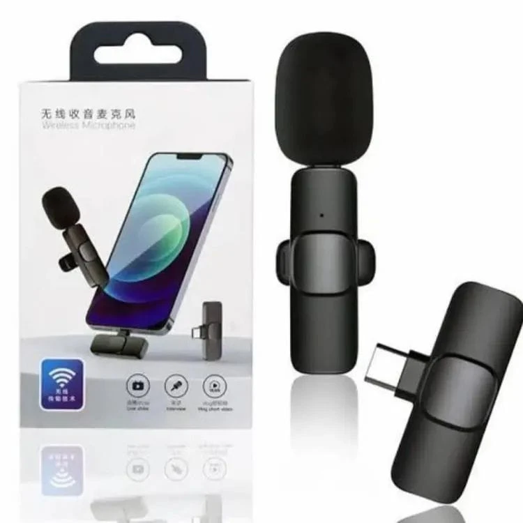 K8 Wireless Microphone for Vlogging Type-C Android iOS Lightning 3.5mm Jack with Mic Accessories