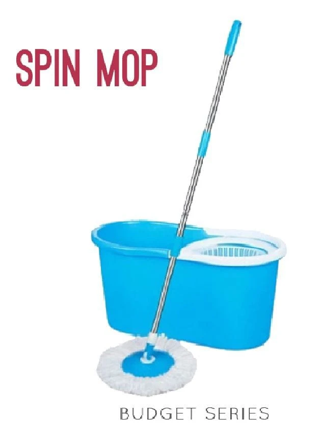 Easy Spin Magical Mop Set 360° Rotating Microfiber Mop Head Floor Cleaning Tool for Home